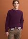 Maglia viola in misto cotone a coste con girocollo regular fit_1