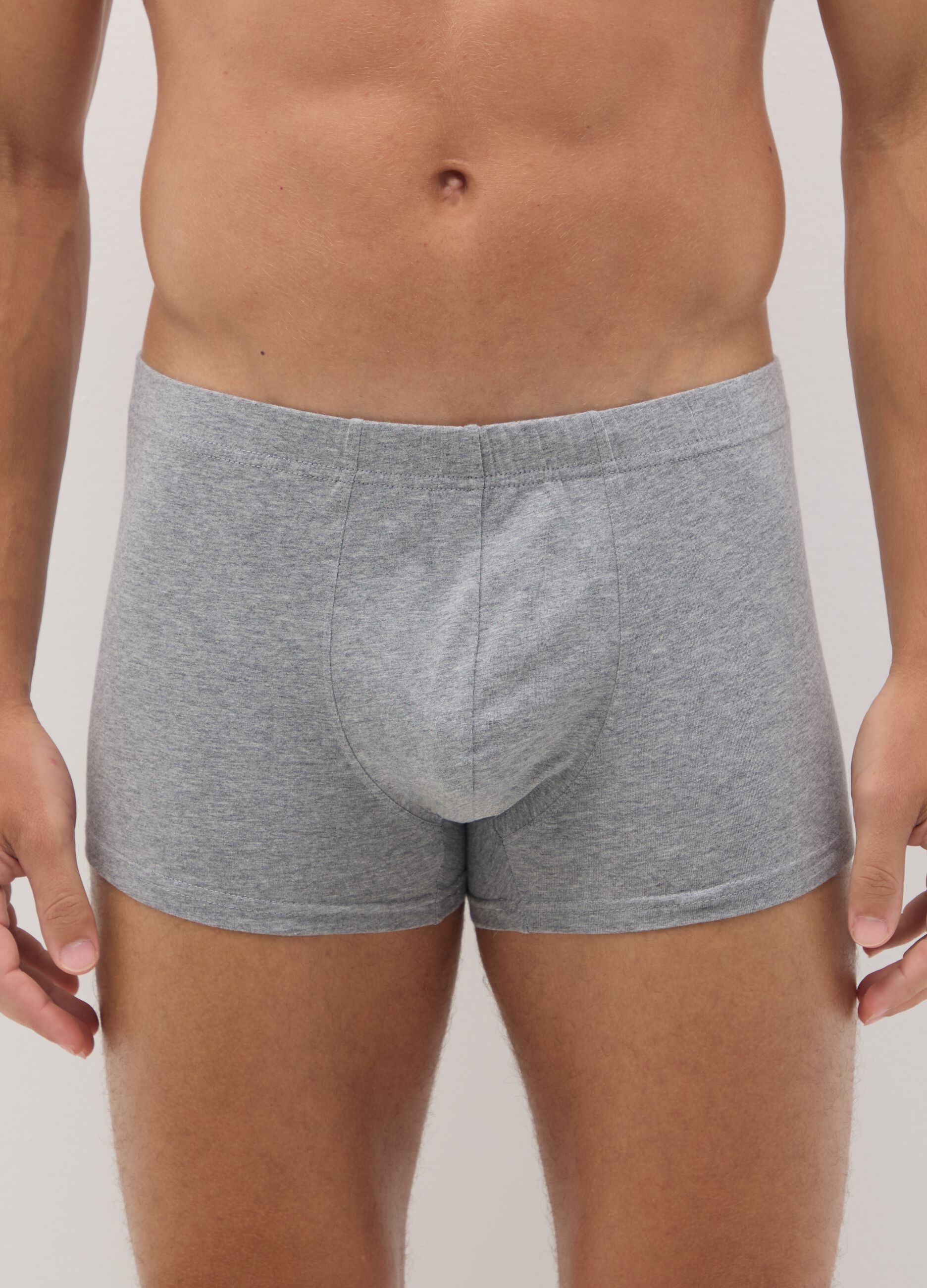 Tripack stretch cotton grey regular fit boxers
