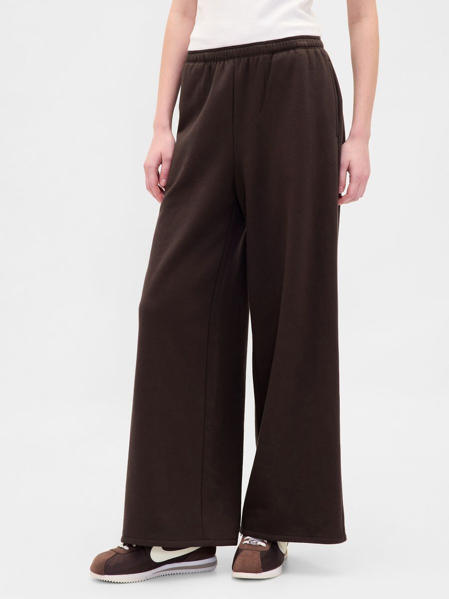 Brown Cotton Blend Trousers_1