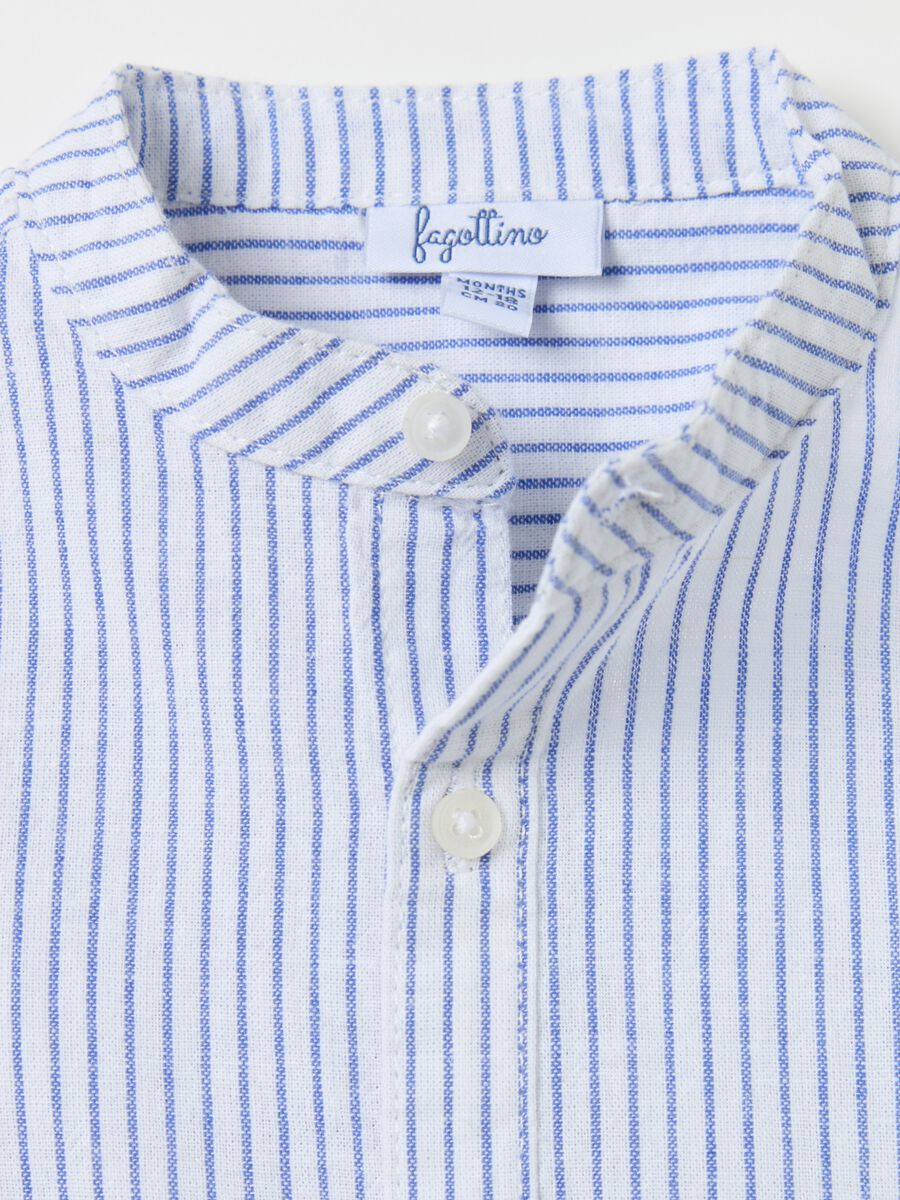Striped shirt in cotton and linen_2