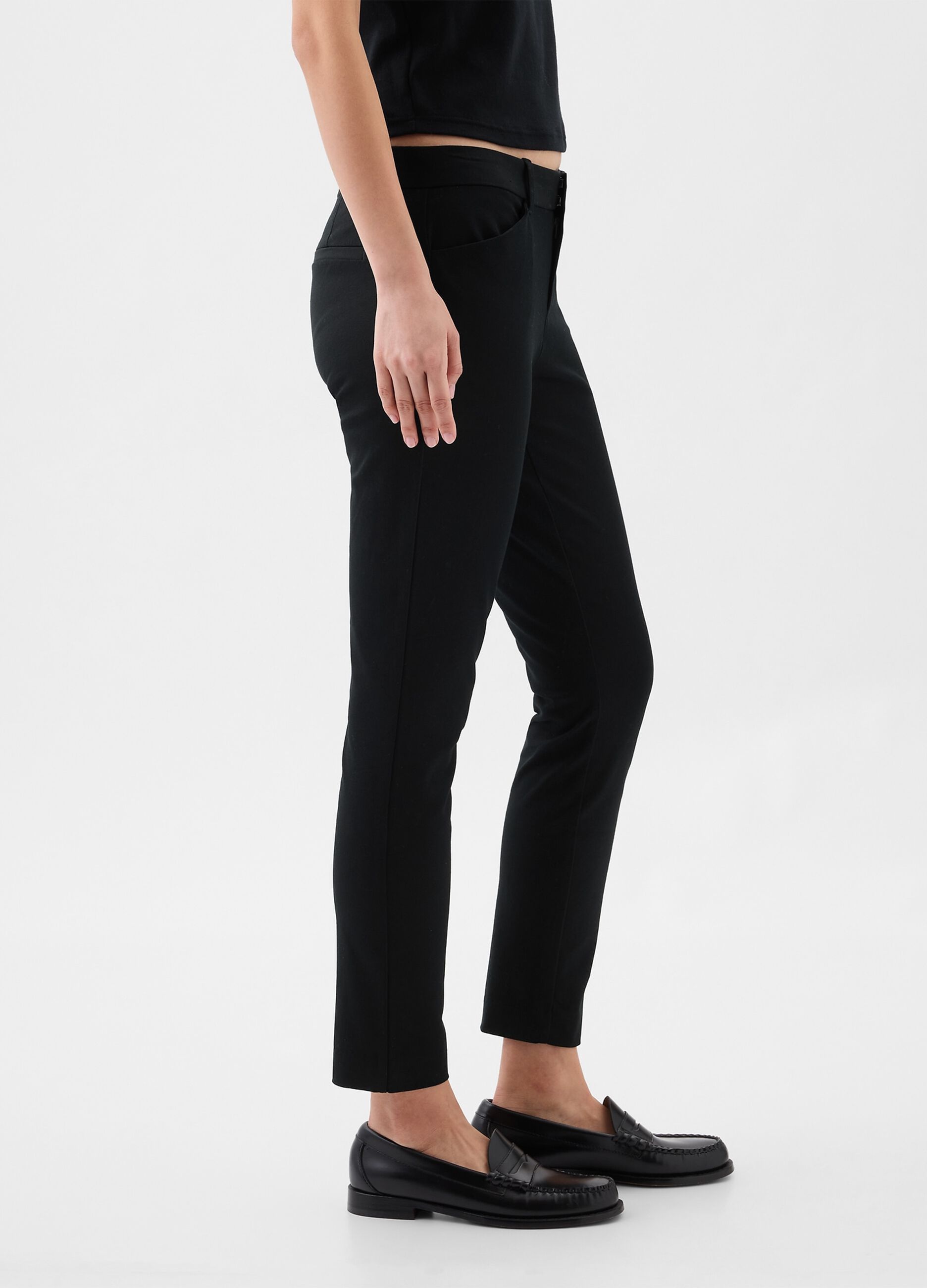 Cigarette trousers in stretch cotton