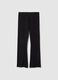 Leggings flare in cotone elasticizzato nero_0