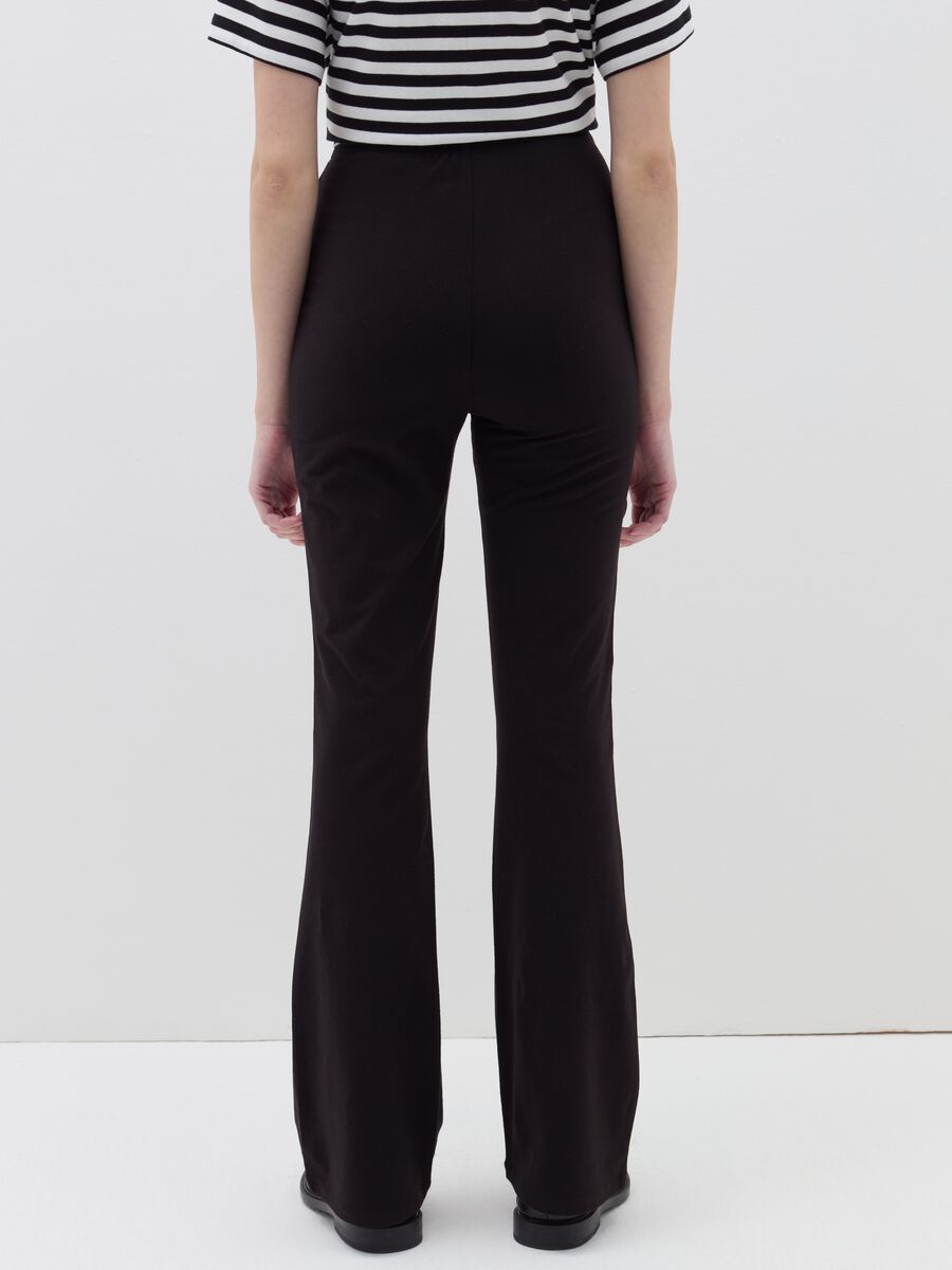 Leggings flare fit in cotone stretch_2