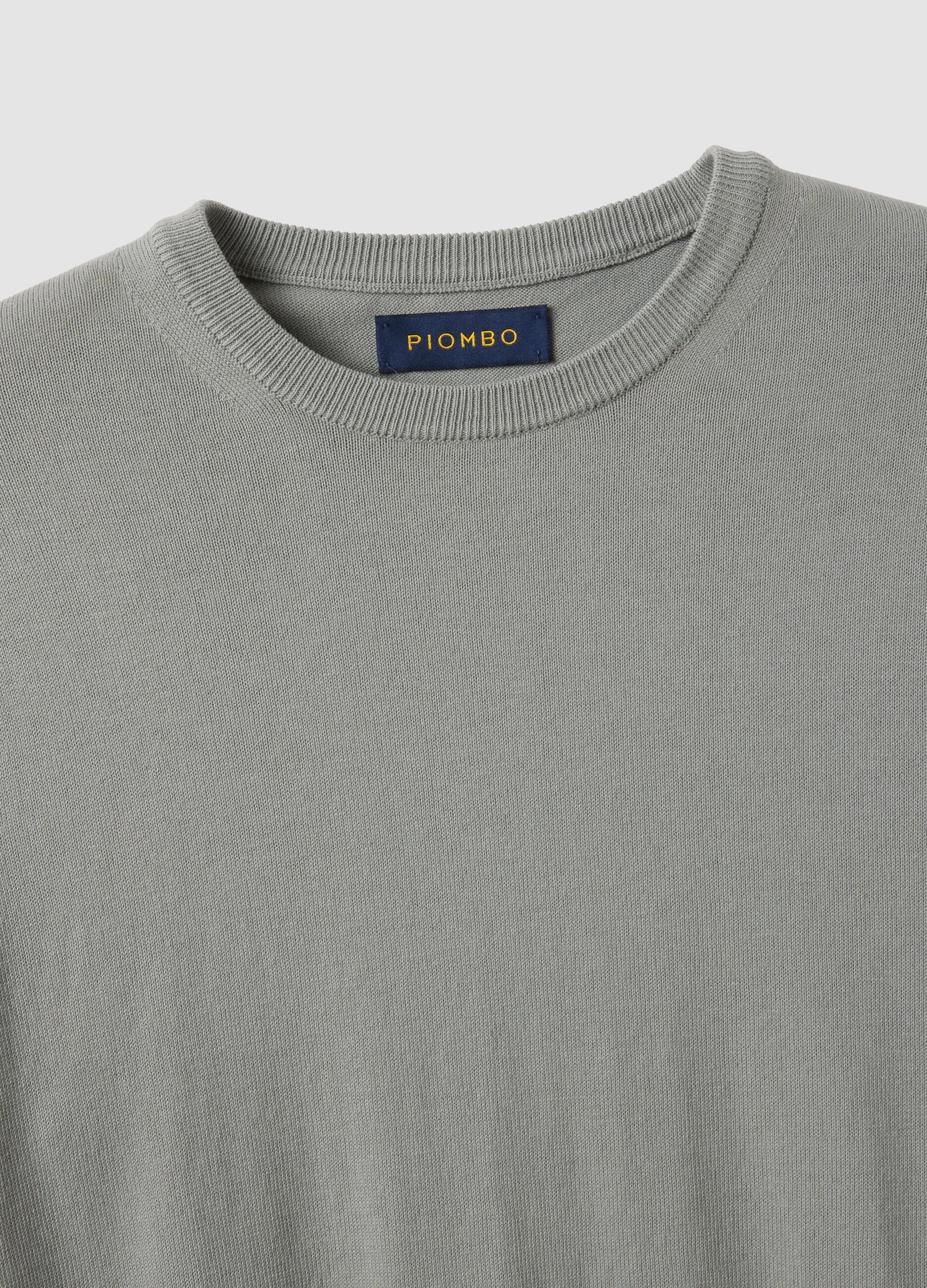 Grey pure cotton jumper regular fit