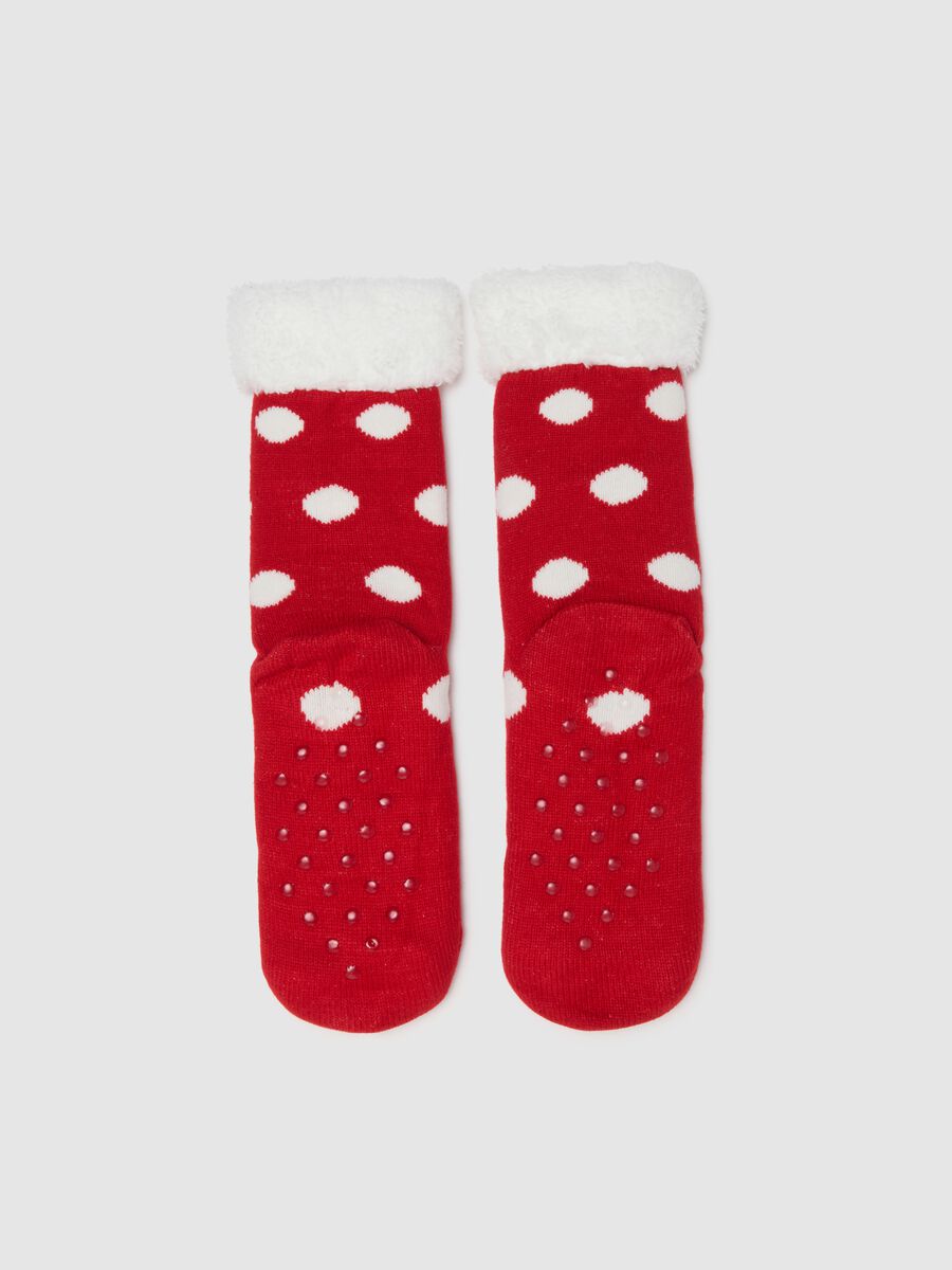 Multicolour Christmas Socks with Polka Dots_1