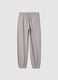Boys' grey pure cotton joggers regular fit_0