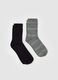 Two-pair pack short stretch socks with lurex_0
