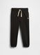 Black Cotton Trousers for Kids_0