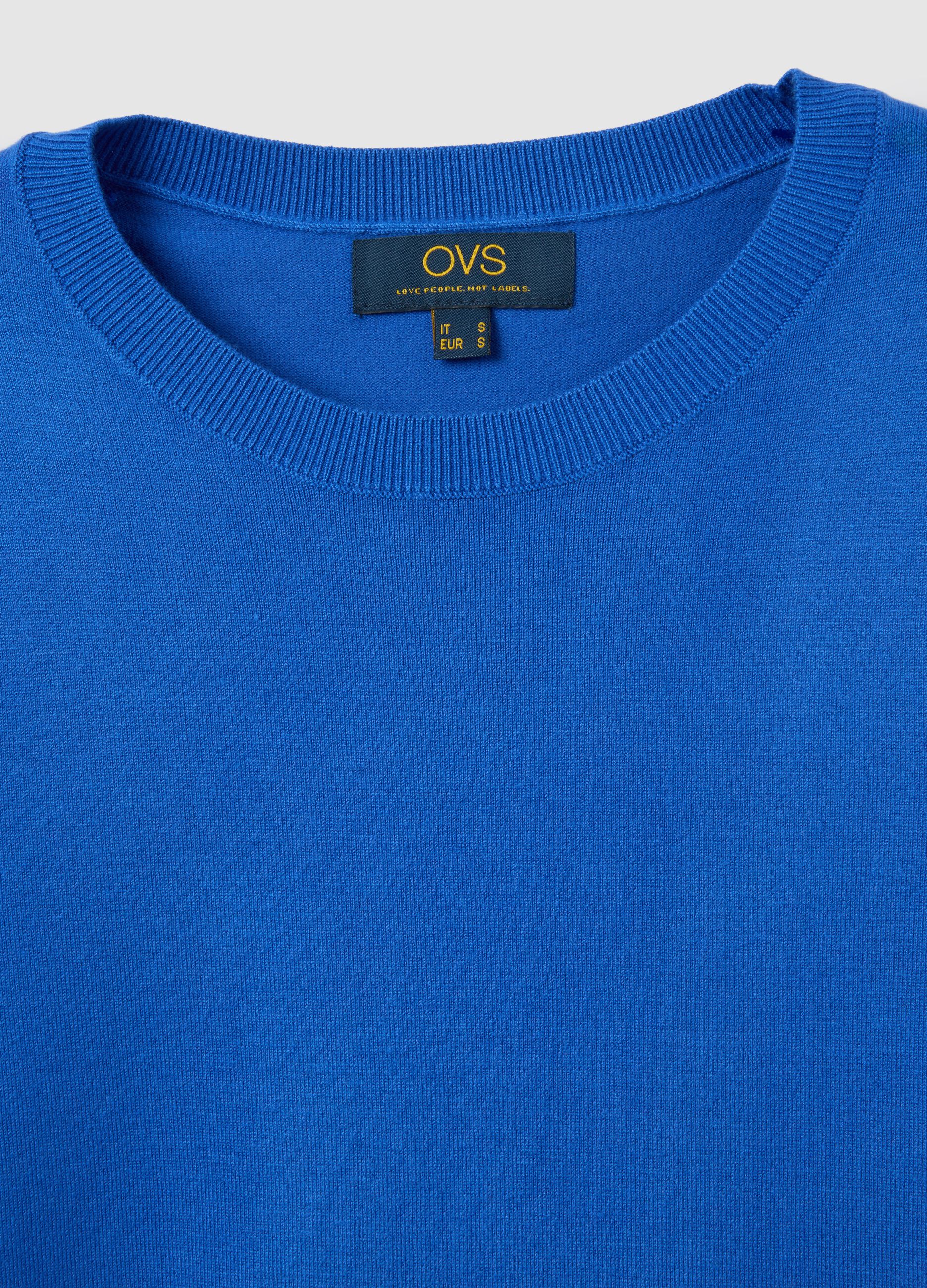 Blue Crew-Neck Jumper