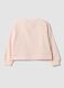 Pink cotton-blend crew-neck sweatshirt with heart_1