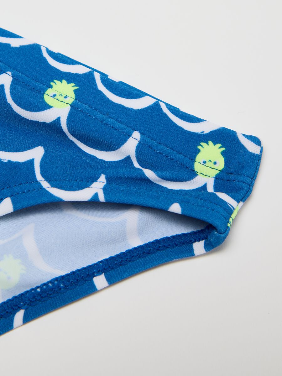 Boys’ swim briefs in blue stretch fabric_3