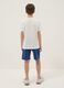 White pure cotton set with T-shirt and shorts_1