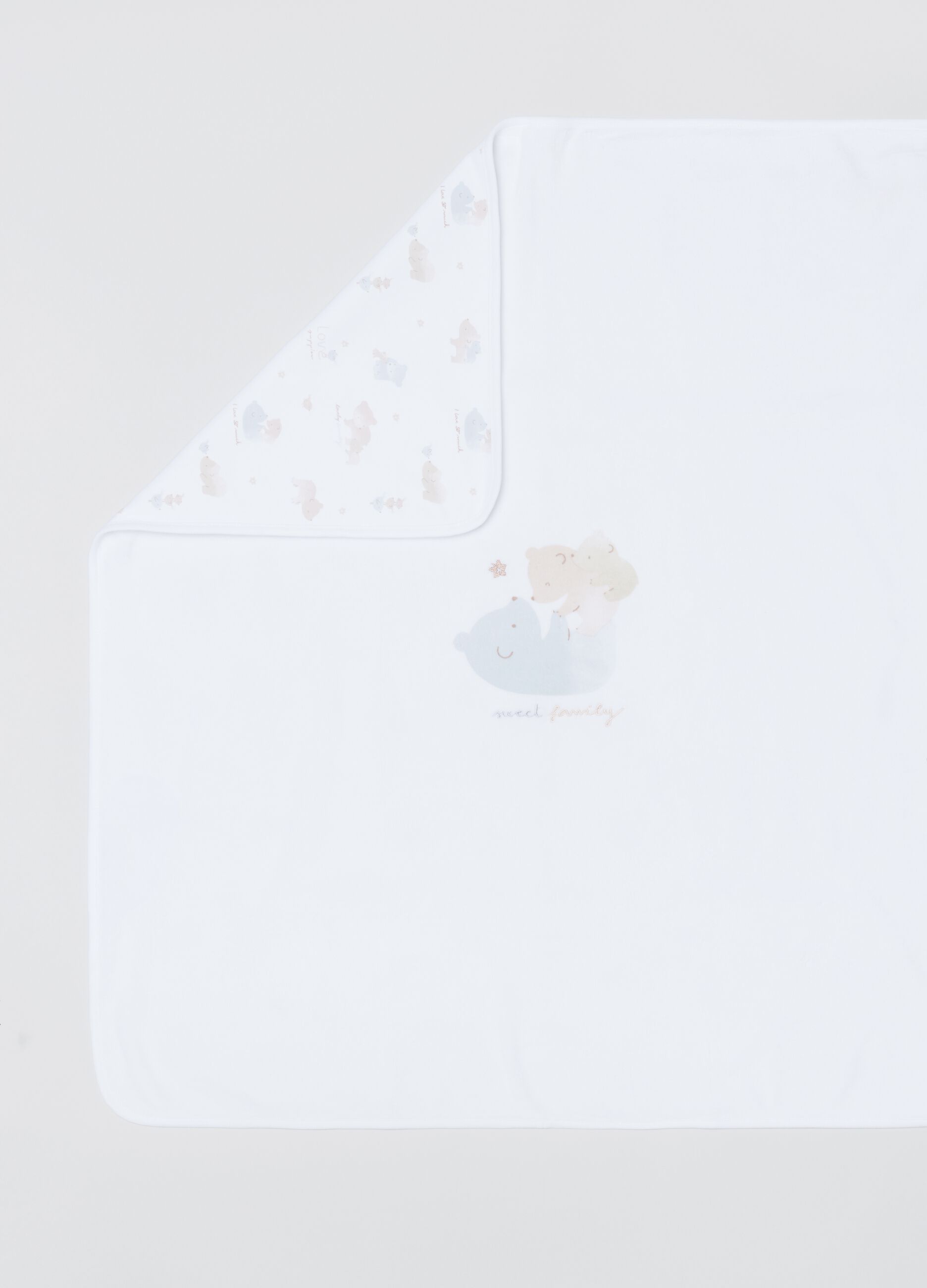 Copertina in velour con stampa orsetti_1