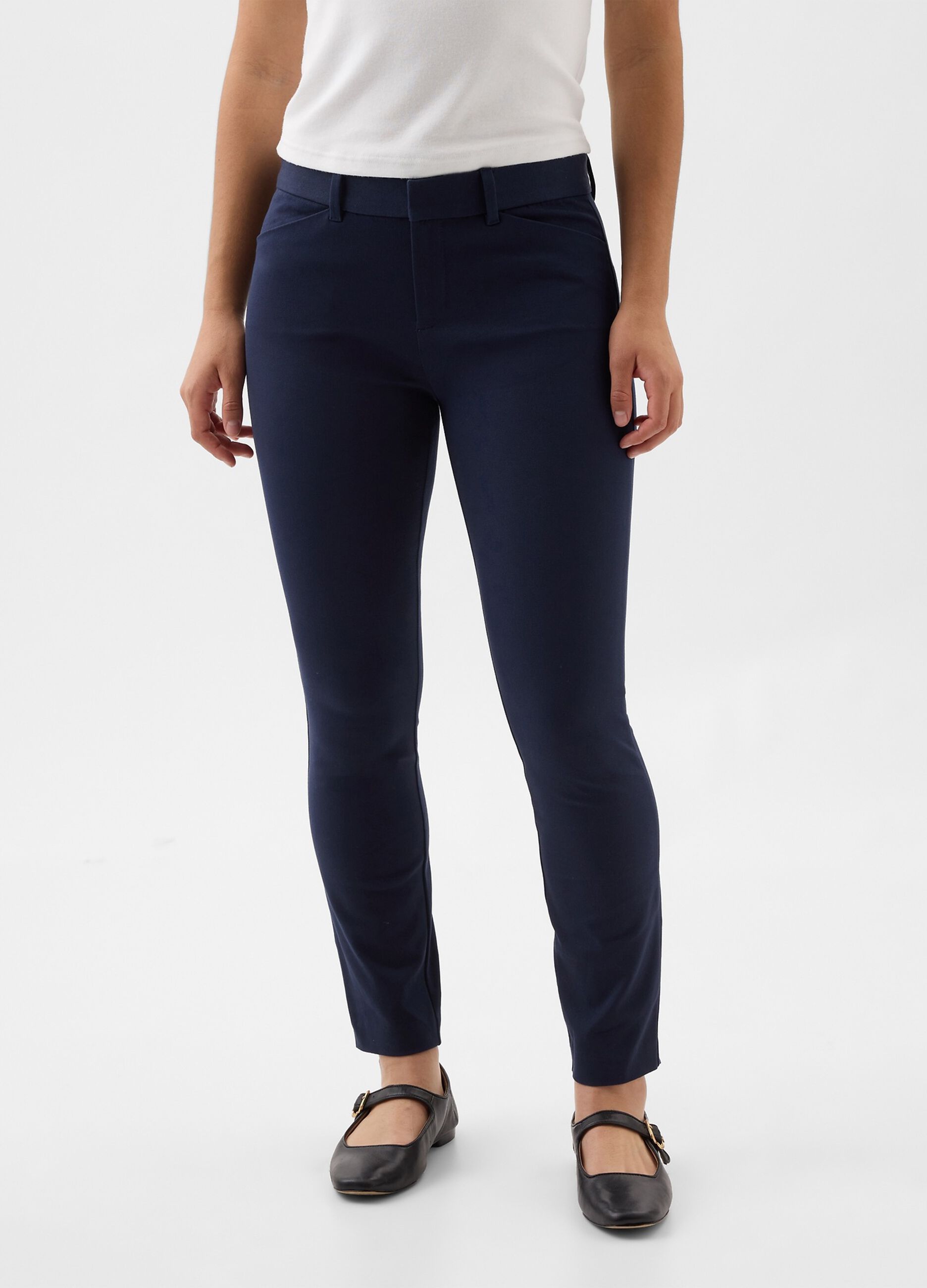 Cigarette trousers in stretch cotton