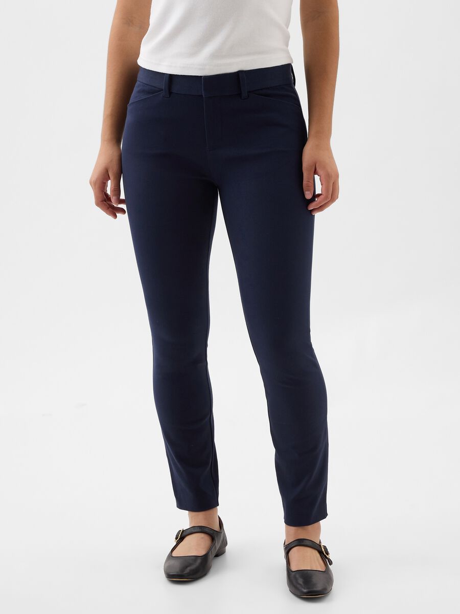 Cigarette trousers in stretch cotton_1