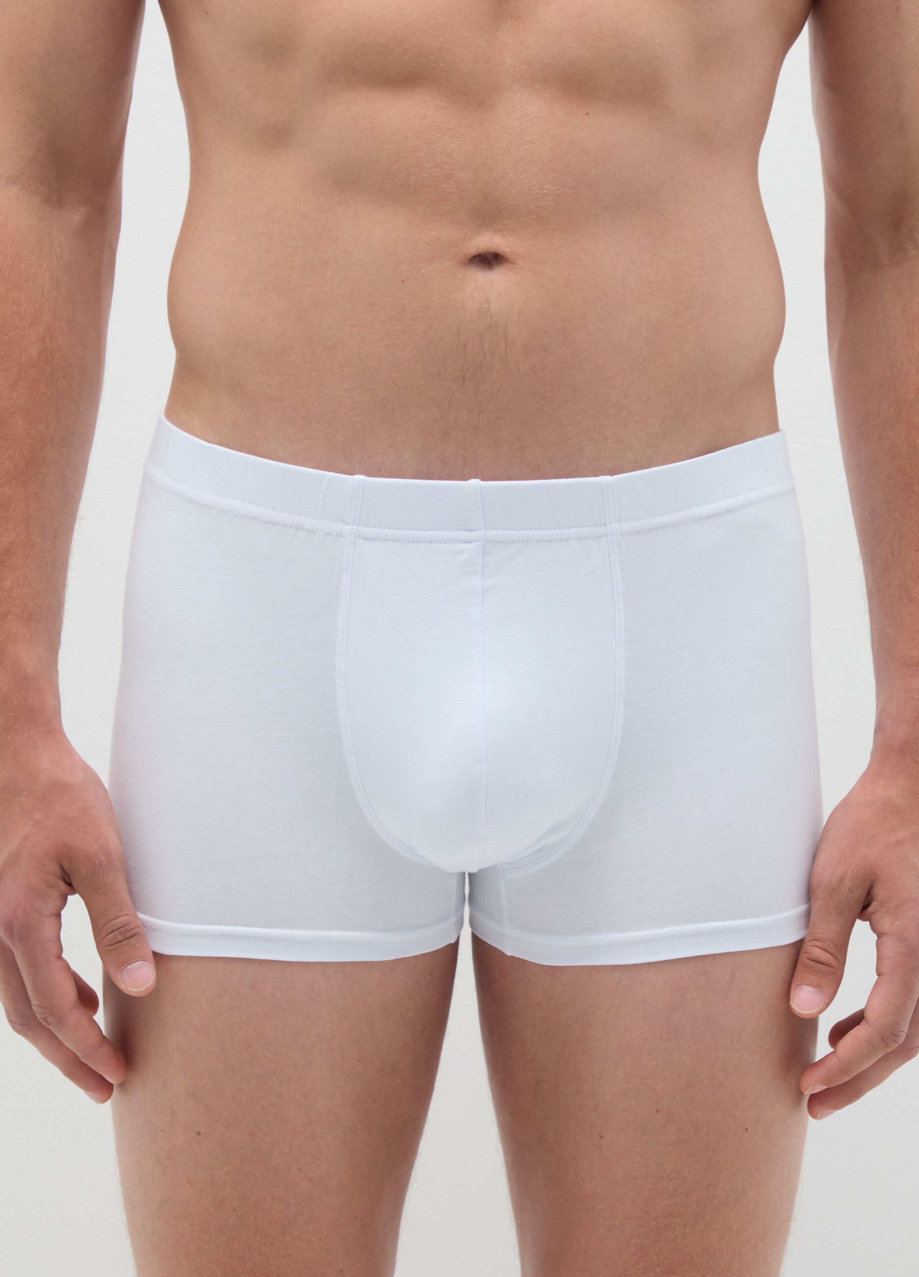 White Cotton Regular Fit Boxers