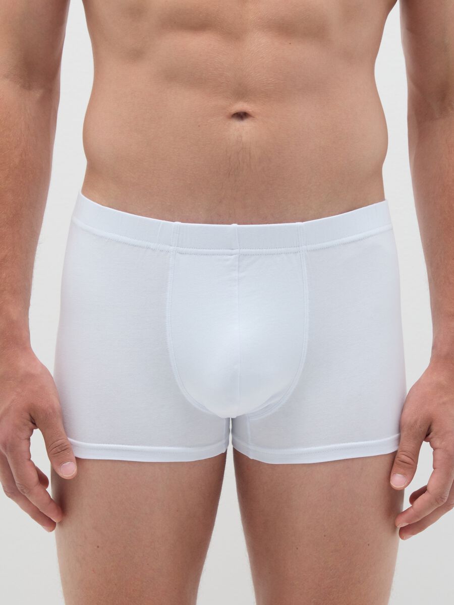 White Cotton Regular Fit Boxers_1