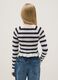 Girl's multicolour striped viscose blend fitted top_1