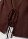 Gilet marrone in misto viscosa e lino regular fit_5