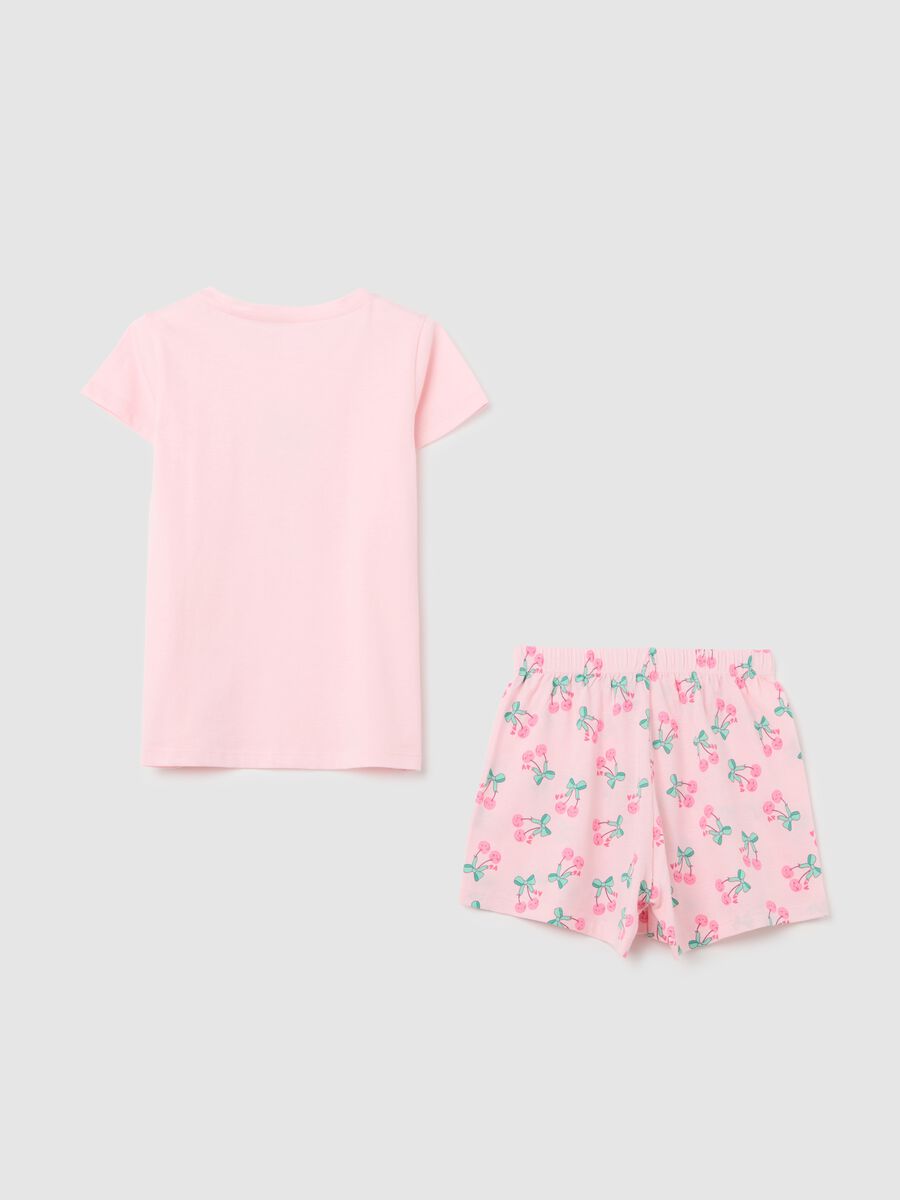 Girls' pink organic cotton pyjamas_1