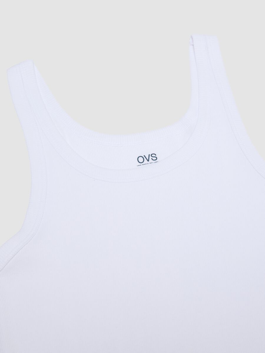 White ribbed vest top in pure organic cotton_5