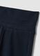Blue flared leggings in organic cotton and stretch viscose for baby girl_2