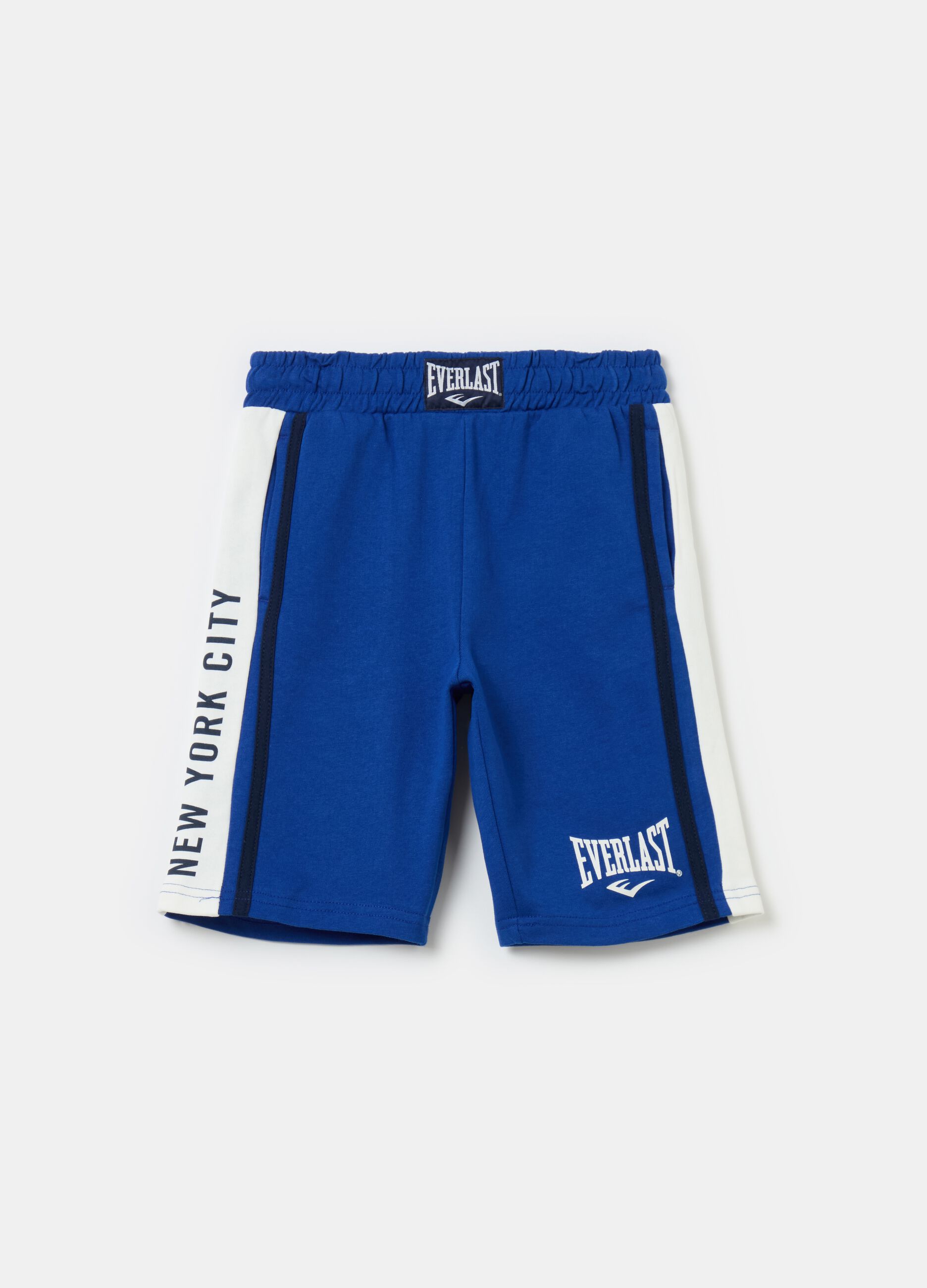 Cotton shorts with logo print