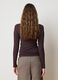 Long-sleeve brown t-shirt in stretch fabric_2