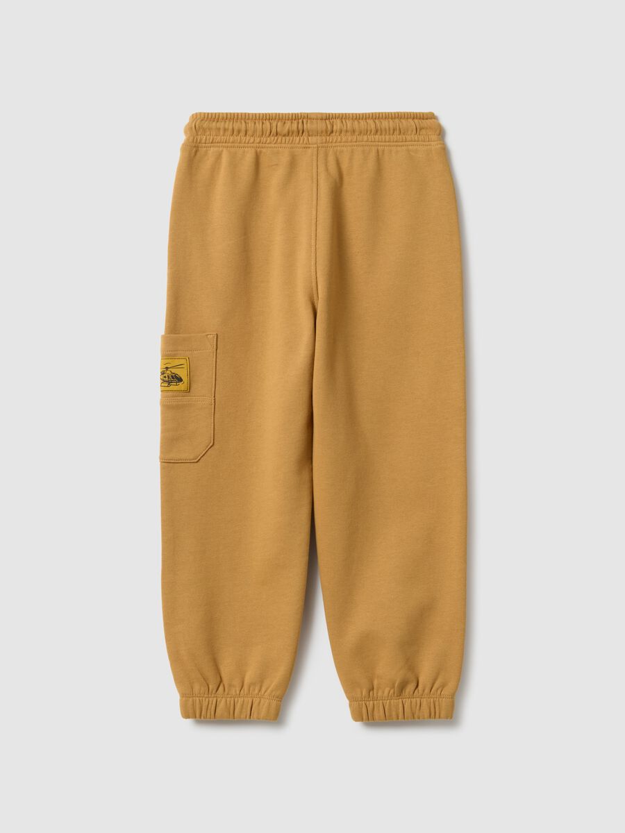 Children's Yellow Jogger Trousers in Pure Cotton Regular Fit_1