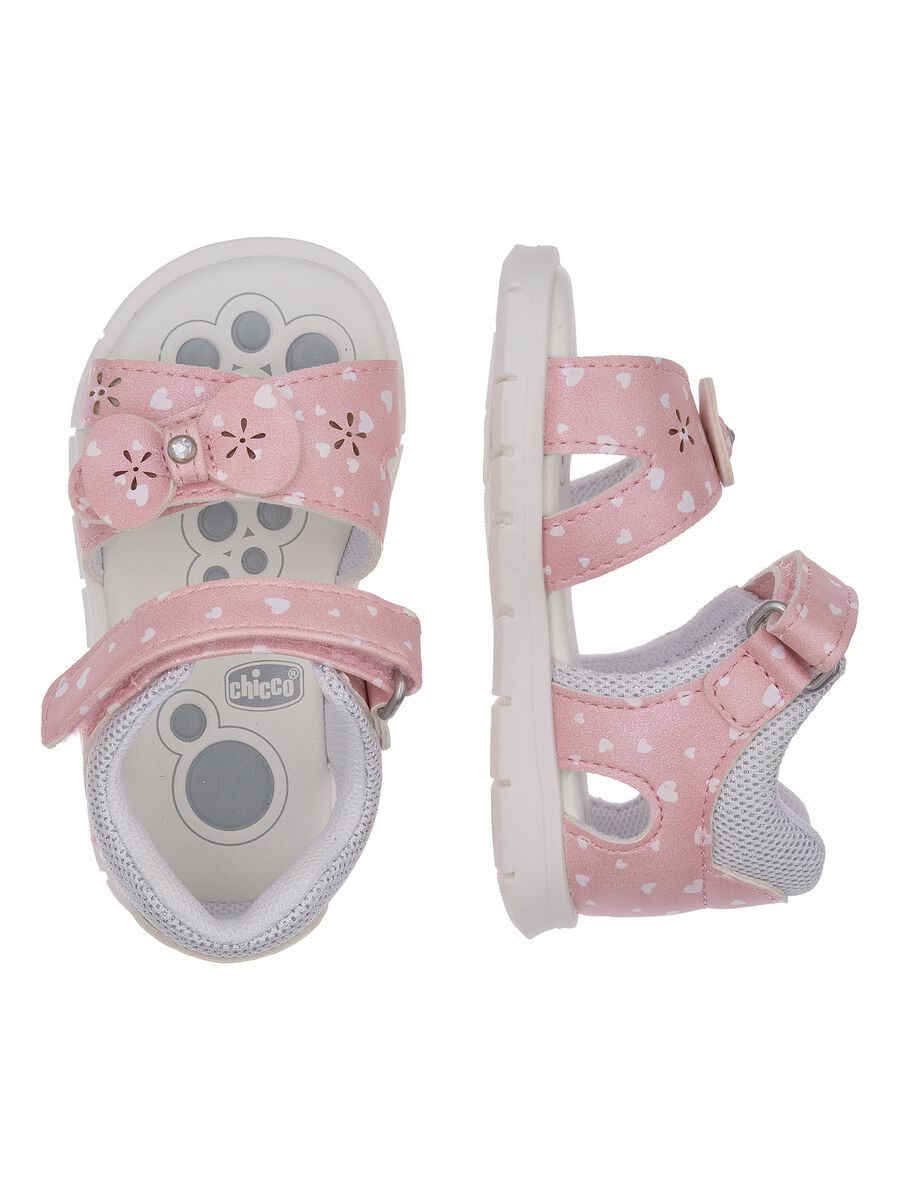 Multicolor sandals with hook-and-loop closure for girls_1