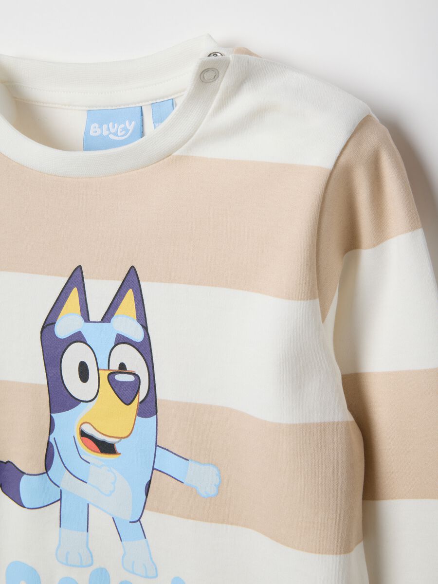 Regular fit newborn pure cotton pyjamas with multicolour stripes_2