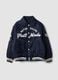 Blue varsity jacket with zip and racing print_3