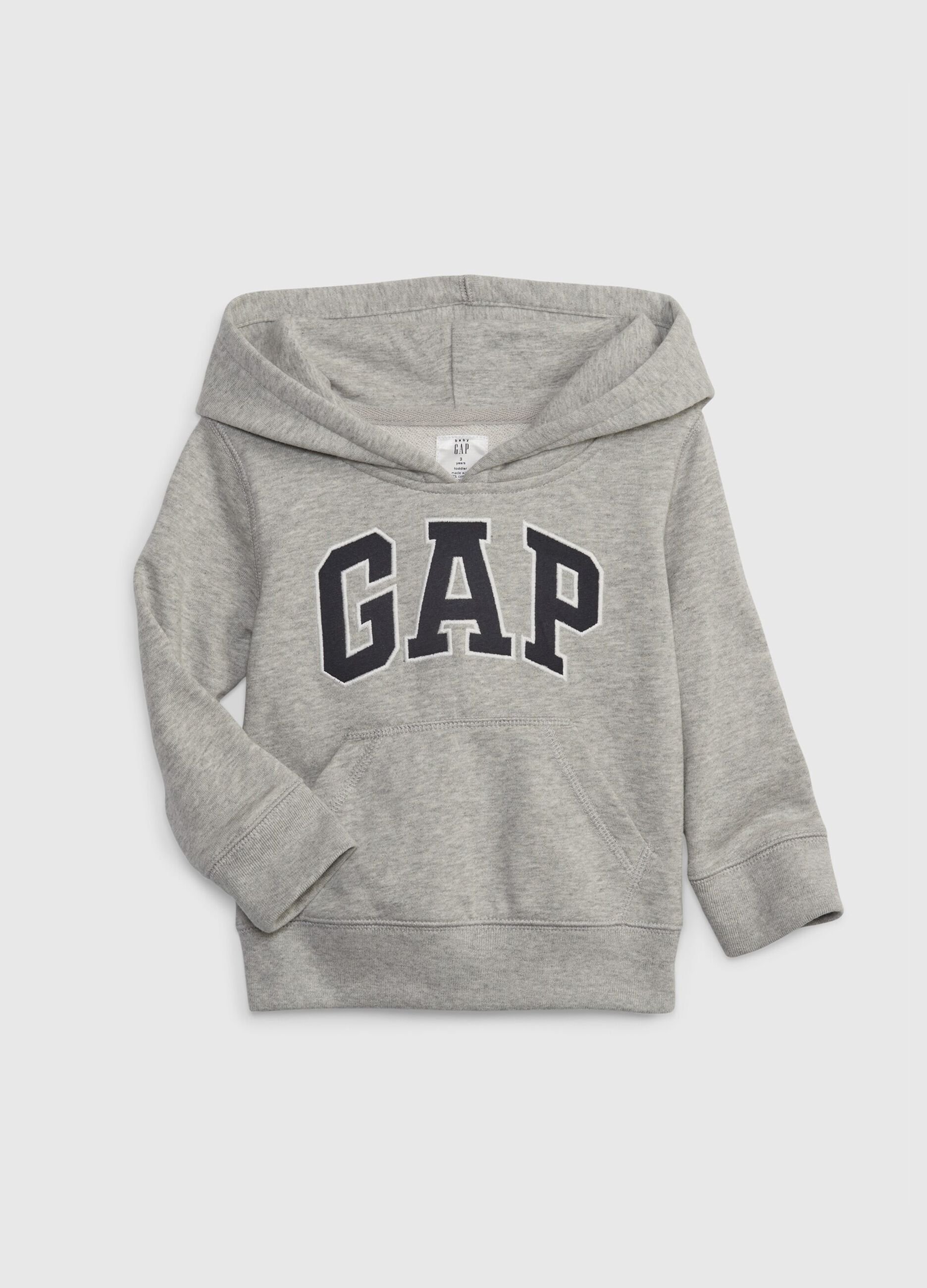 Hoodie with logo patch