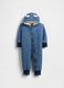 Padded denim romper for babies_0