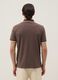 Brown pure cotton polo shirt with classic collar_2