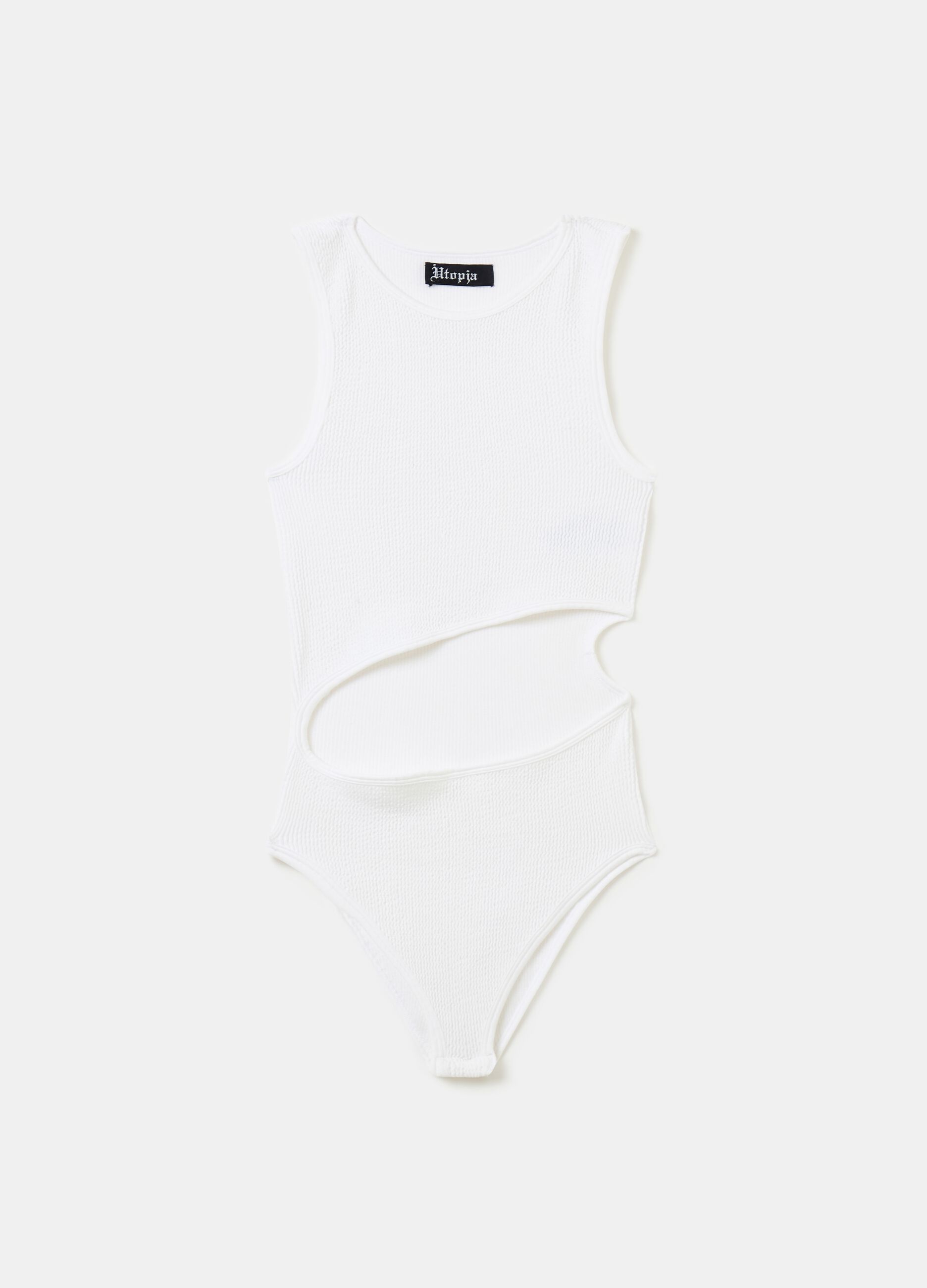 Cut Out Bodysuit White