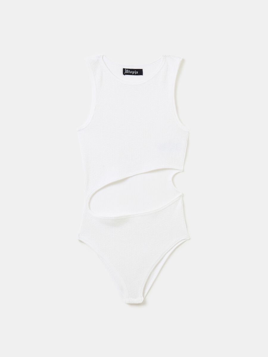 Cut Out Bodysuit White_6