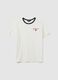 Women's pure cotton white T-shirt regular fit with logo_4