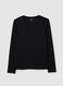 Black Stretch Long Sleeve Top_0