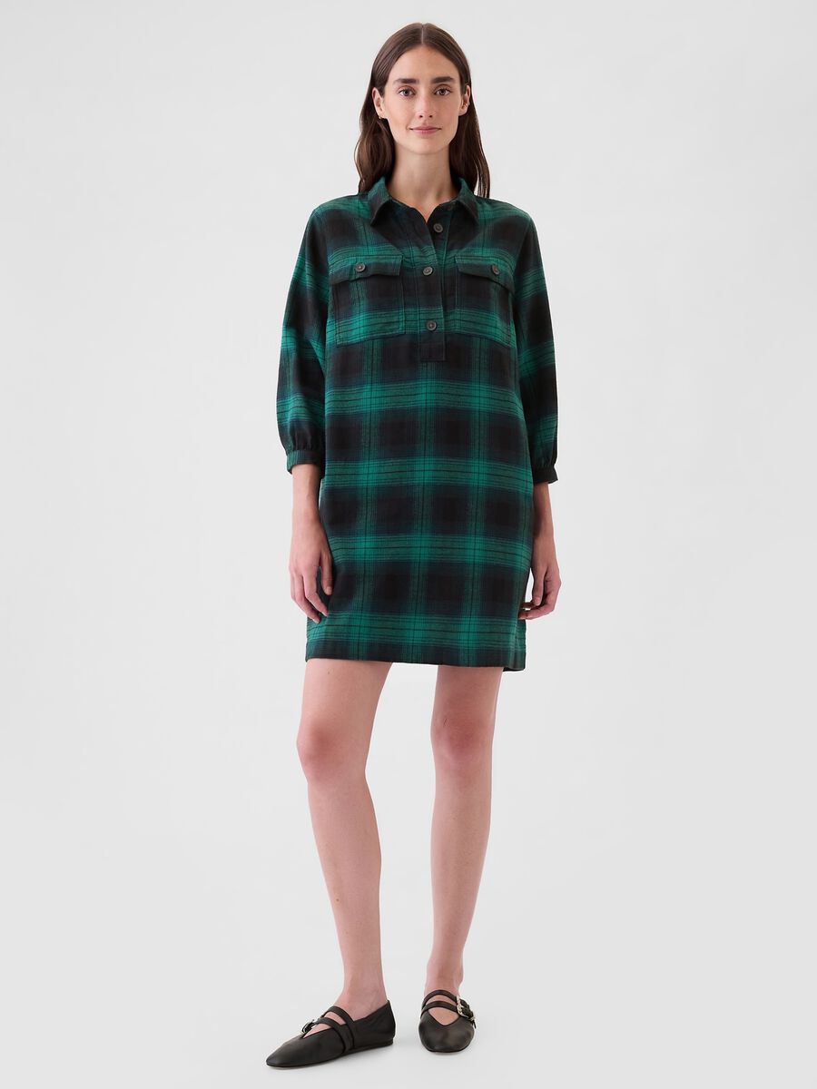 Tartan shirt dress with pockets_0