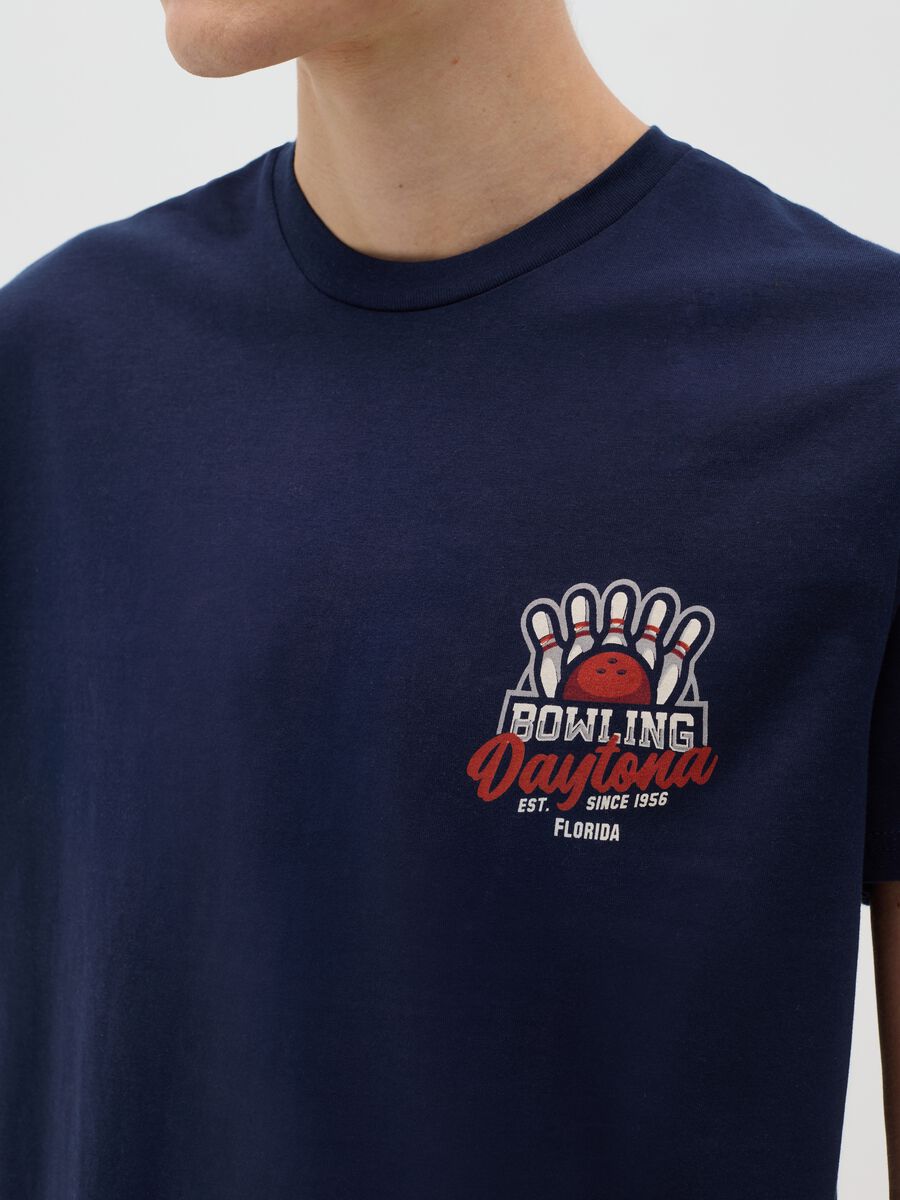 Cotton T-shirt with "Bowling Daytona" print_2