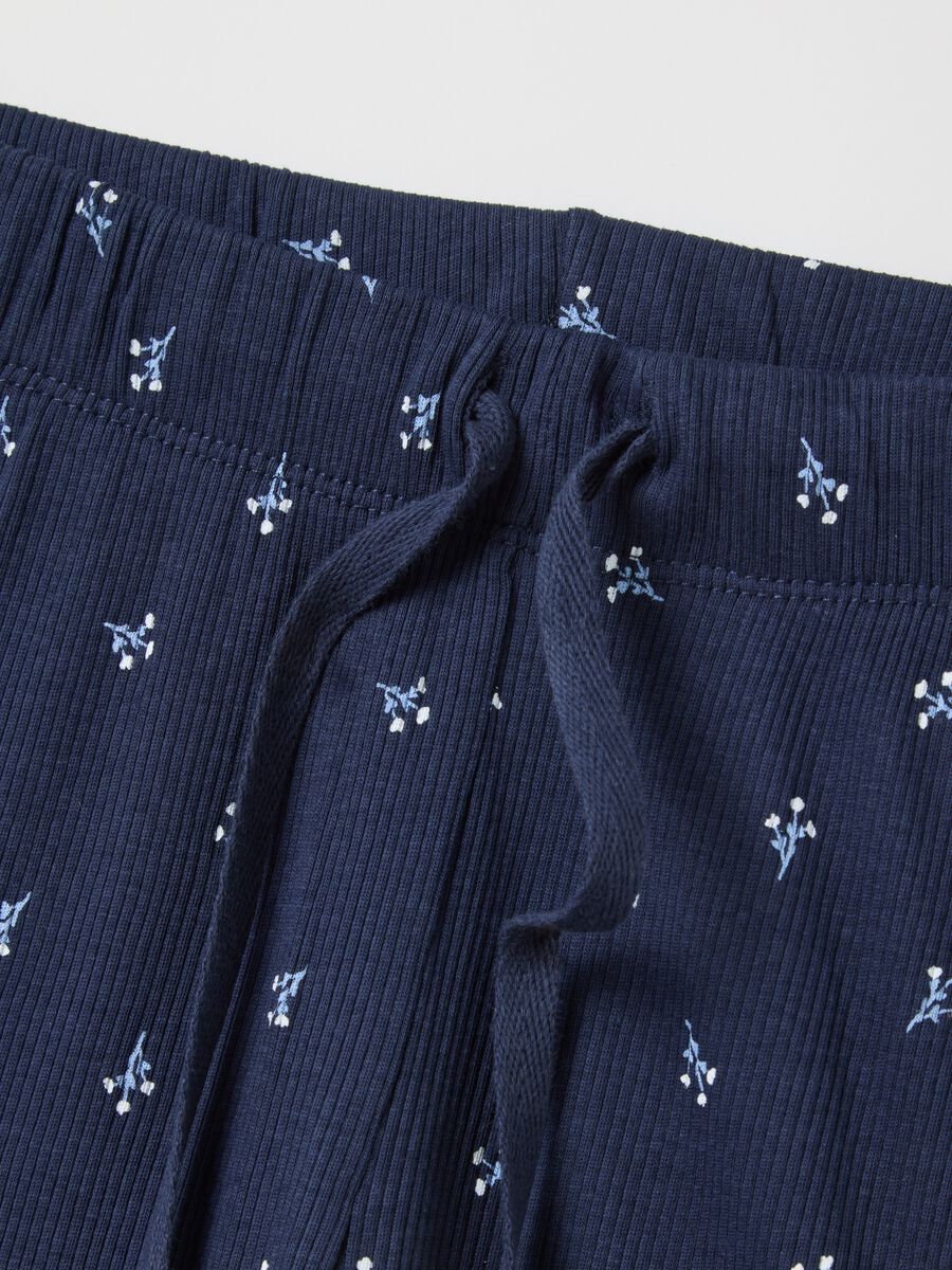 Blue pure cotton regular fit pyjamas_1