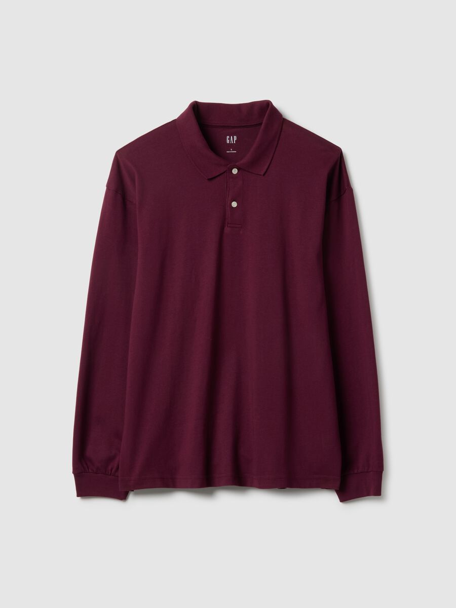 Long Sleeve Cotton Polo_0