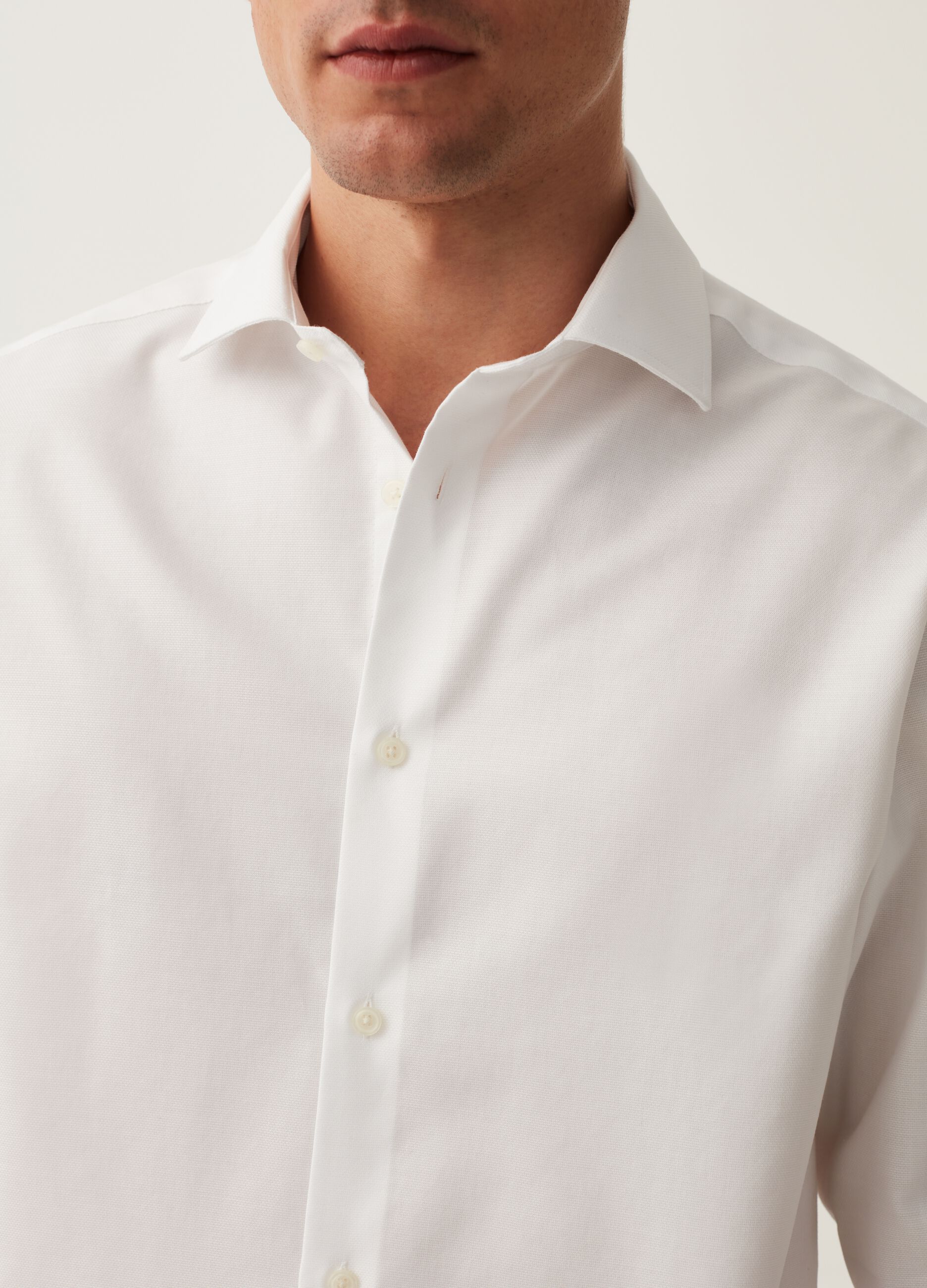 Camicia regular fit in cotone oxford no stiro_3