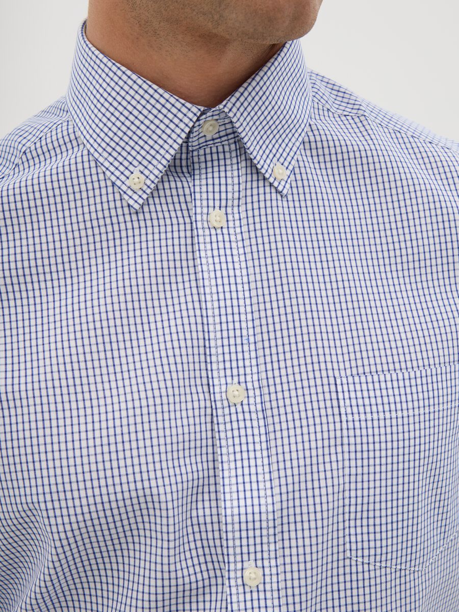Men's multicolour regular fit cotton blend shirt_3