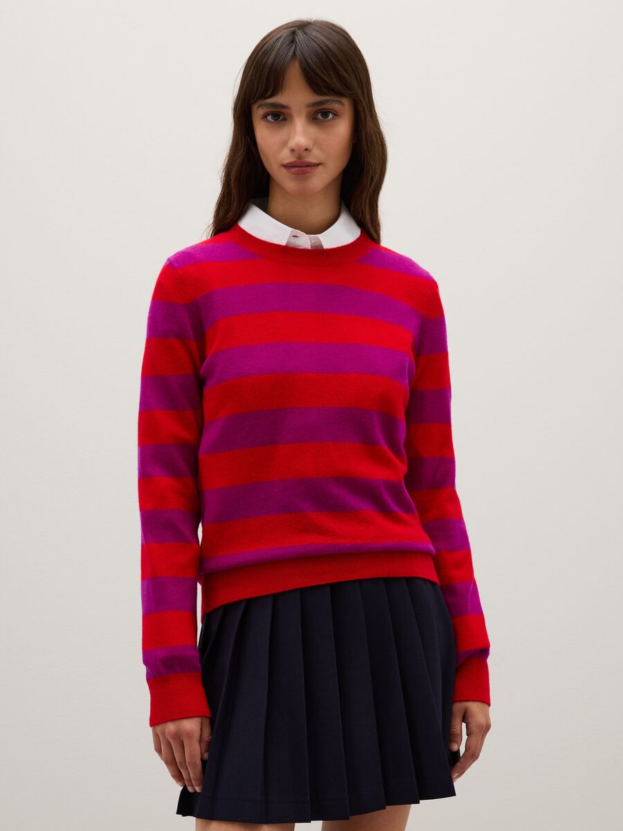 Maglione in pura lana multicolor regular fit_0
