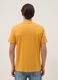 T-shirt arancione in puro cotone con stampa frontale regular fit_2