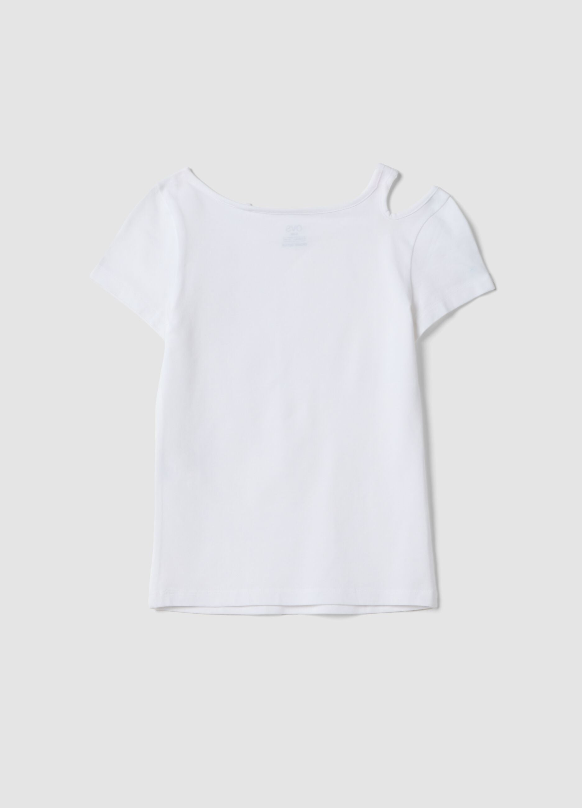 White organic cotton short-sleeve T-shirt