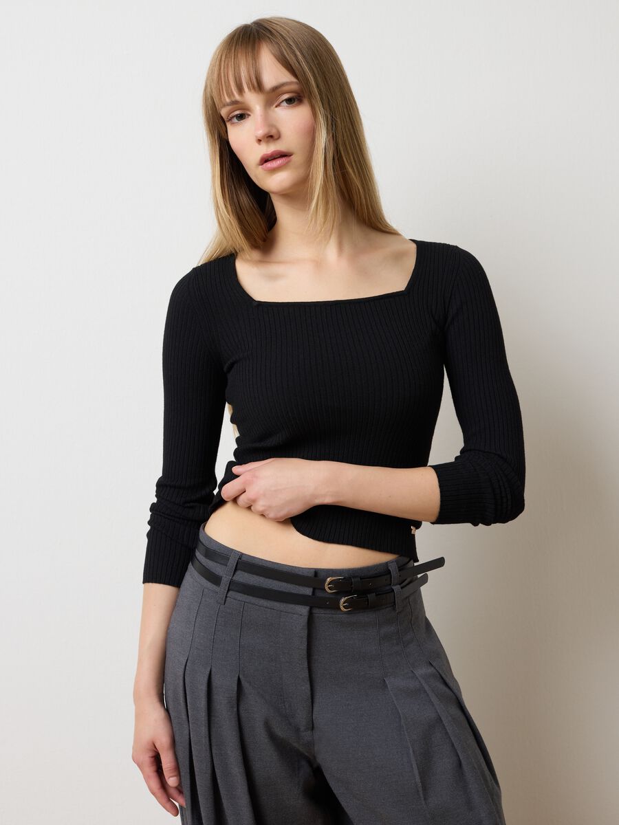 Maglione nero fitted_0