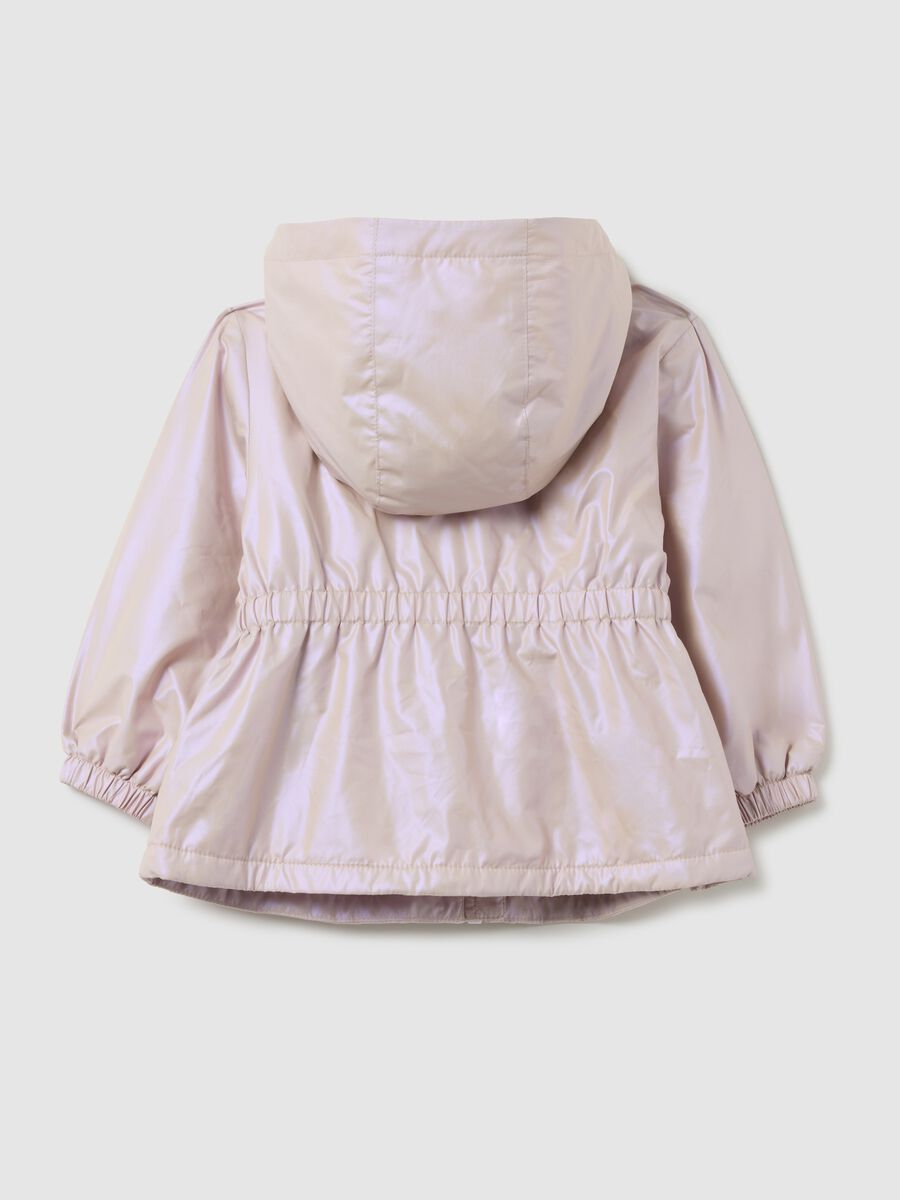 Girls' Pink Regular Fit Jacket_1